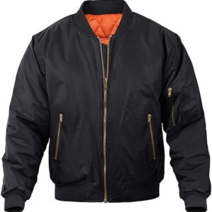 men Bomber Jacket Casual Fall Winter Military Jacket and Coats Outwear