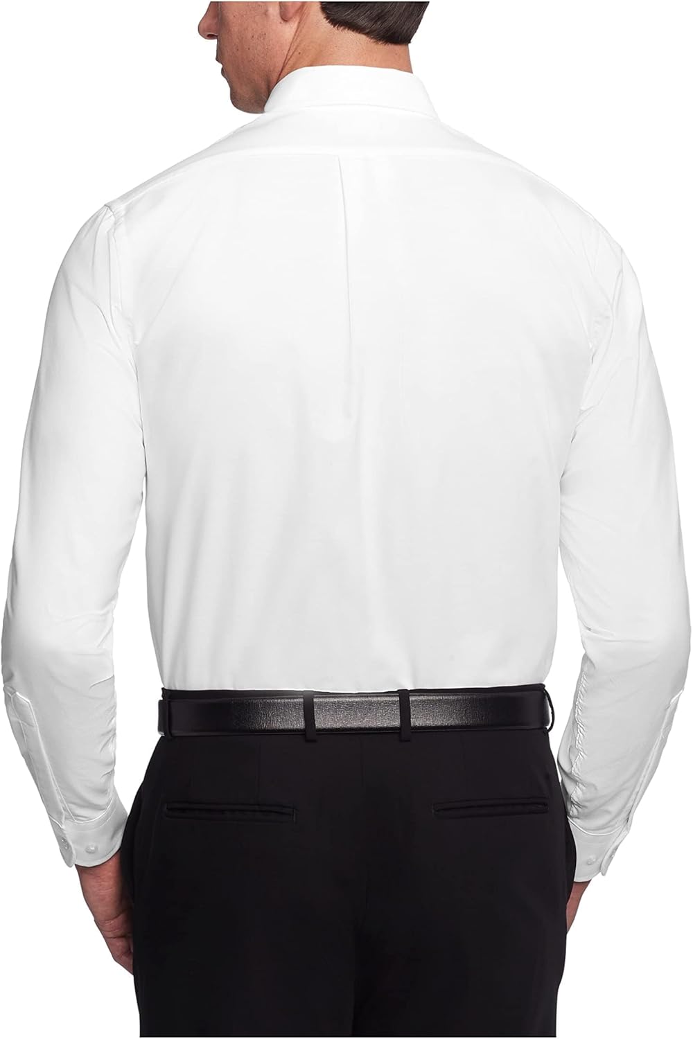 Men Dress Shirt Regular Fit Oxford Solid - Image 2