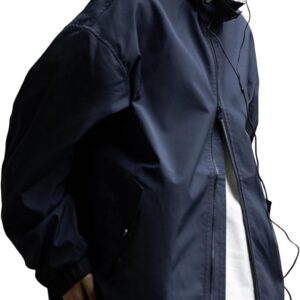 Men's Vintage Varsity Jacket Oversized Zip Up Jacket Lightweight Patchwork Windbreak Jackets
