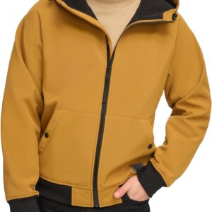 men Hooded Water Resistant Softshell Bomber Jacket
